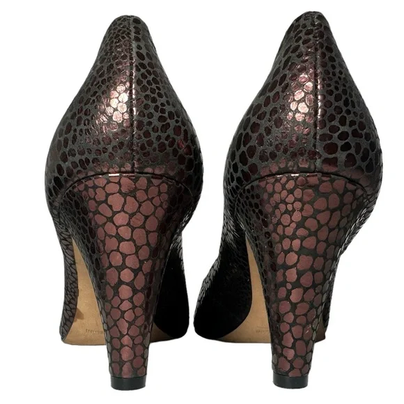 Antonio Melani Heels 7 Copper Print Leather - Picture 7 of 10